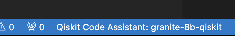 Qiskit Code Assistant is shown on the bottom of the VS Code window.