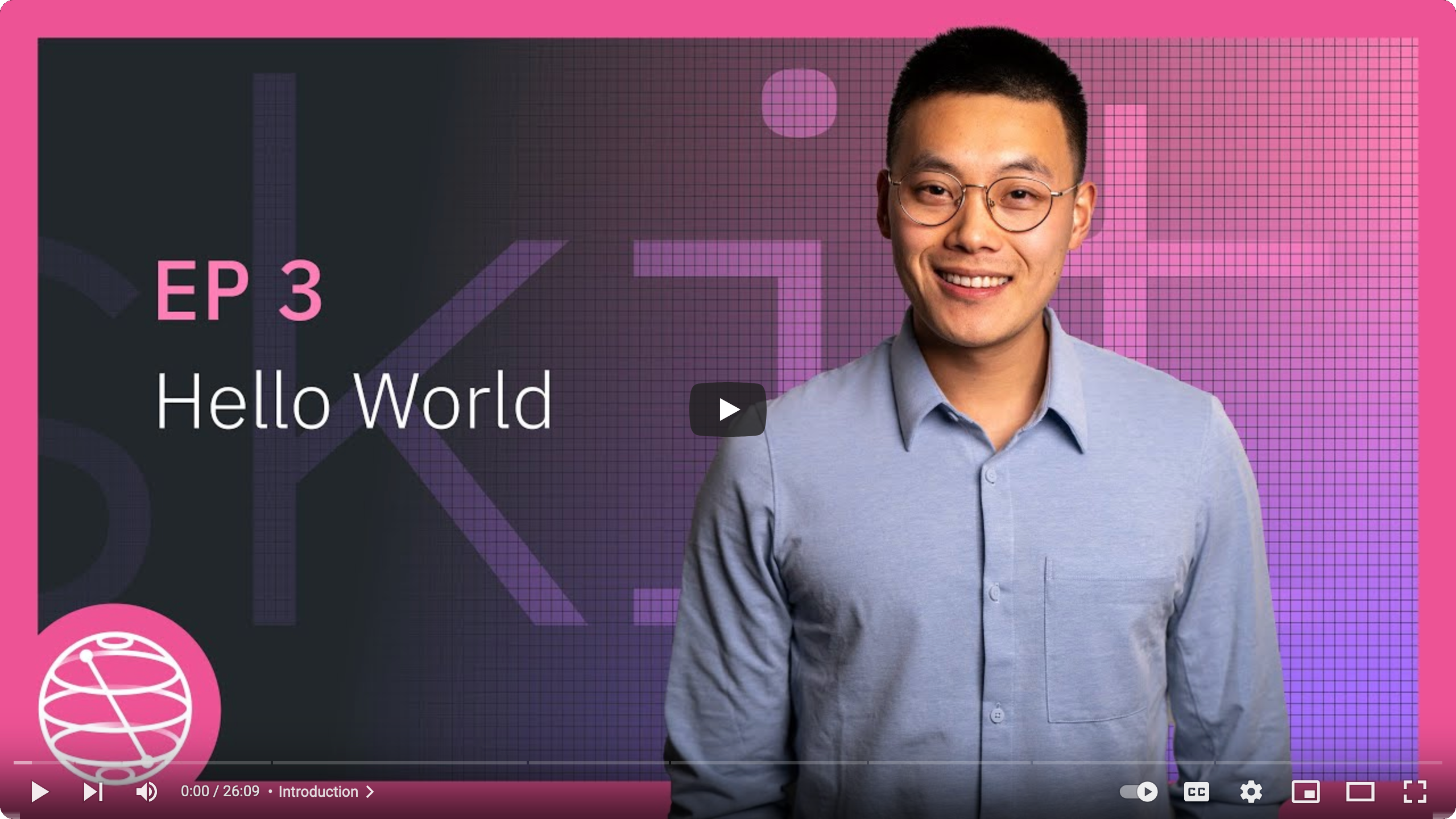 Video thumbnail: Dr. Derek Wang stands against a pink background.