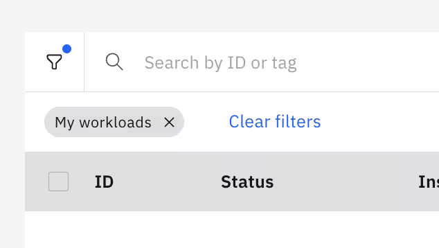 Only the latest workloads now shown by default